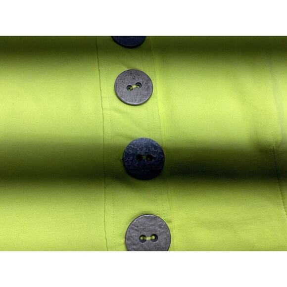 Neon Buddha Highlighter Yellow Button Front Jacket Athletic Yoga Large NWT - Picture 9 of 13